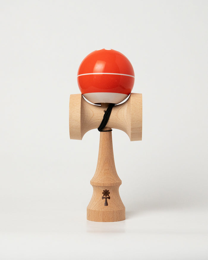 KIN BASE Kendama – Red – front view on white background