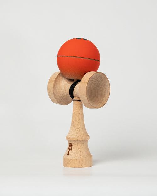 KIN PRIME Kendama – Red – 45-degree angle view