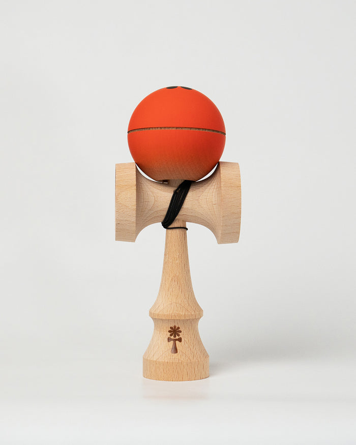 KIN PRIME Kendama – Red – front view on white background
